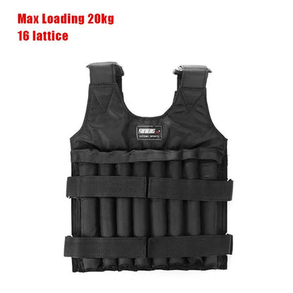 New 20kg 50kg Loading Weighted Vest Adjustable Exercise Training Fitness Jacket Gym Workout Boxing Vest Fitness Waistcoat