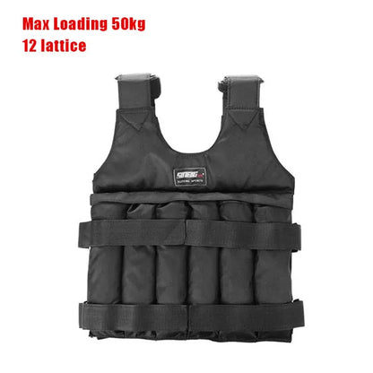 New 20kg 50kg Loading Weighted Vest Adjustable Exercise Training Fitness Jacket Gym Workout Boxing Vest Fitness Waistcoat