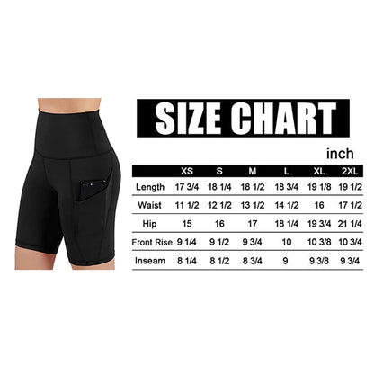 Women High Waist Sports Yoga Shorts Workout Push Up Running Fitness Gym Clothes Female Seamless Leggings With Side Pocket