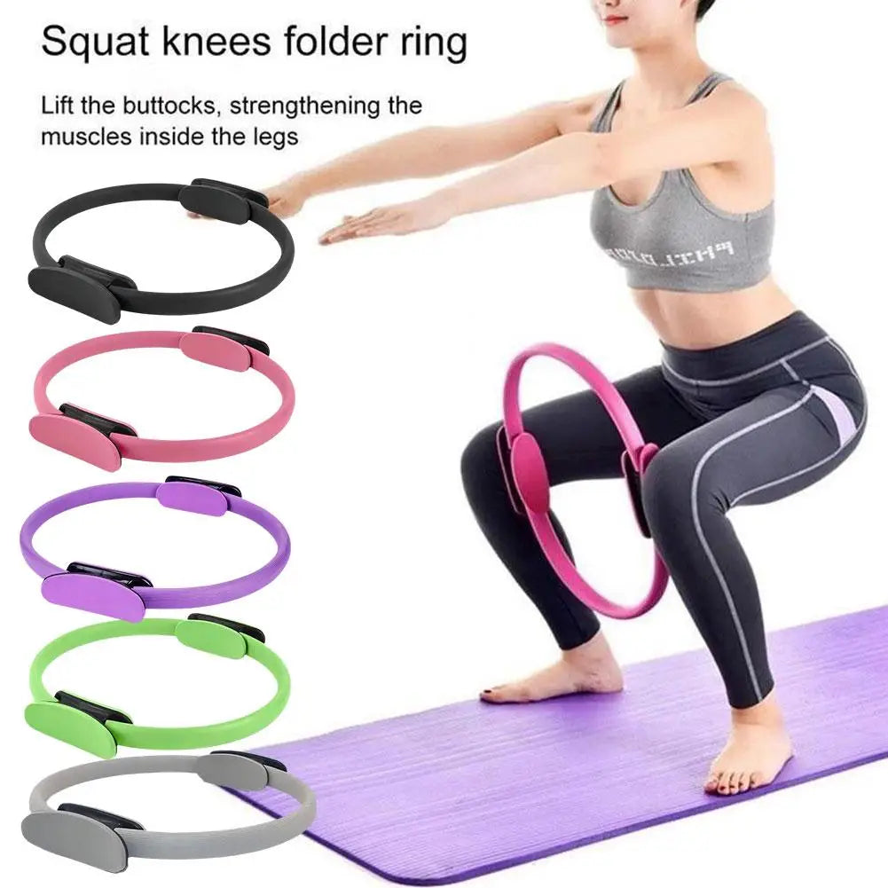 Yoga Fitness Pilates Women Girl Home Resistance Pilates Yoga Workout Accessories Circle Elasticity Gym F4D3