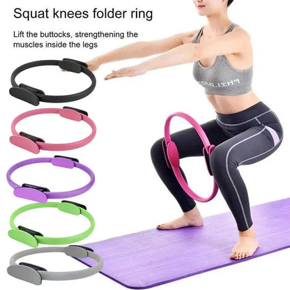 Yoga Fitness Pilates Women Girl Home Resistance Pilates Yoga Workout Accessories Circle Elasticity Gym F4D3