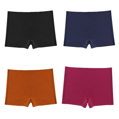 4 PCS/Set Boxers for Women Seamless Women's Panties Mid-Rise Feamle Underwear Safety Pants Soild Boyshorts Lady Fashion Lingerie