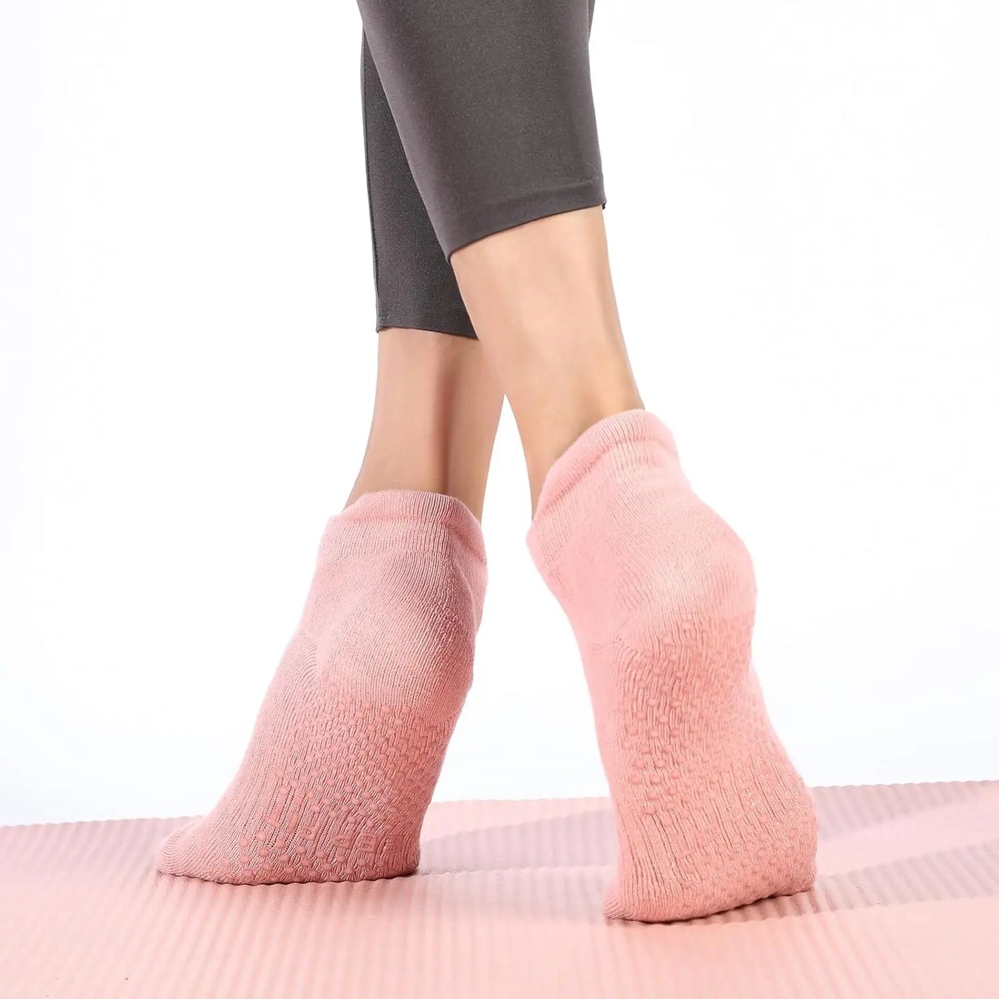 3 pairs of women's yoga socks, anti slip Pilates sports ballet socks