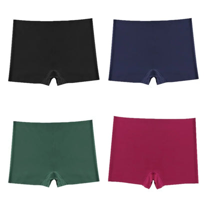 4 PCS/Set Boxers for Women Seamless Women's Panties Mid-Rise Feamle Underwear Safety Pants Soild Boyshorts Lady Fashion Lingerie