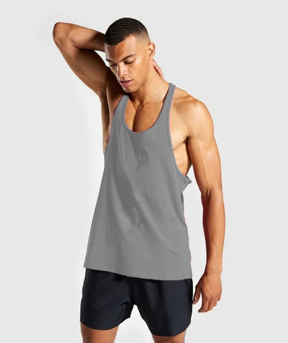 Workout Tanktop Muscle Guys Gym Clothing Bodybuilding Stringer Tank Top Men Cotton Vest Y Back Sleeveless Shirt Sports Singlets