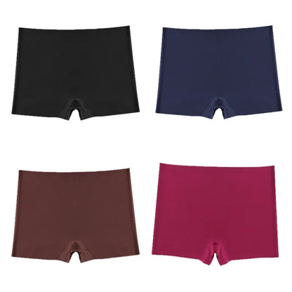 4 PCS/Set Boxers for Women Seamless Women's Panties Mid-Rise Feamle Underwear Safety Pants Soild Boyshorts Lady Fashion Lingerie