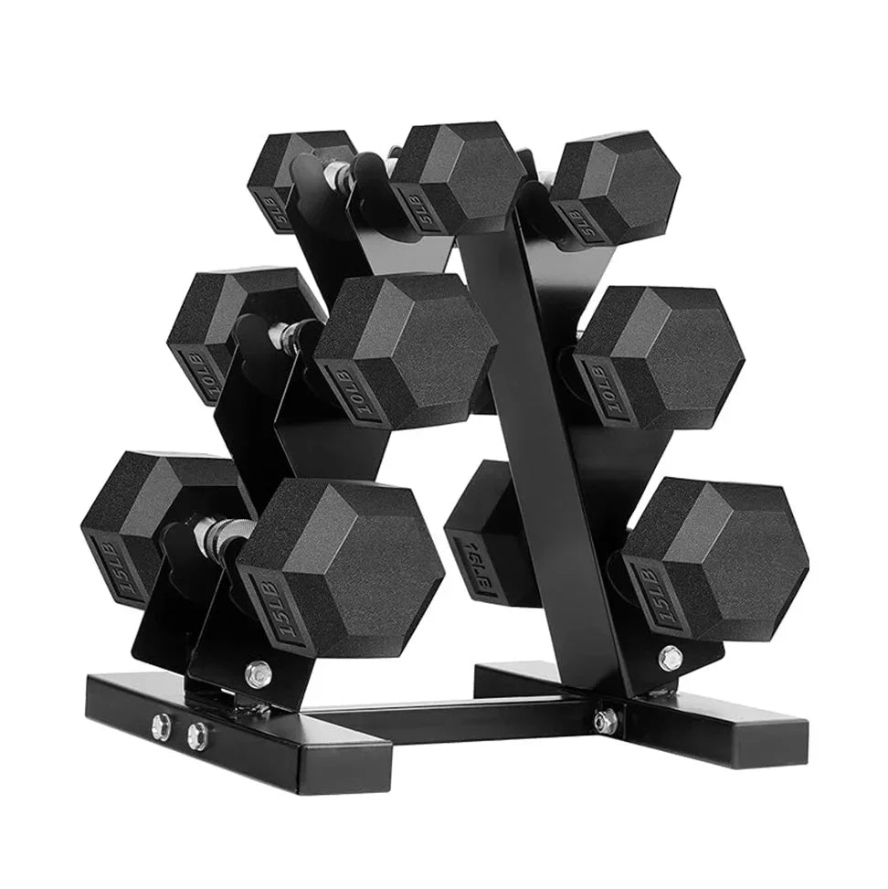 Factory supplier 10lbs 15lbs 20lbs 25lbs 30lbs 50lbs rubber hex dumbbells