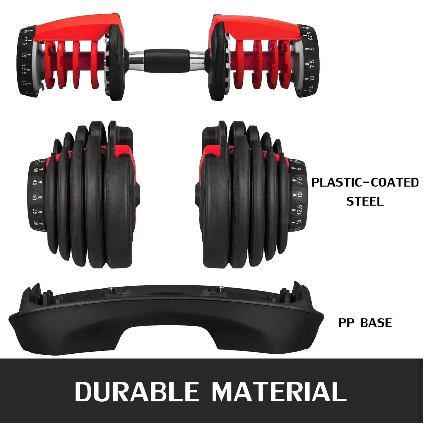 VEVOR 24/40 KG 52.5/90 LBS Adjustable Dumbbell Fitness Equipment Training Arm Muscles Dumbbell Free Shipping Adjustable Bumbbell